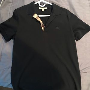 Men Burberry London collard shirt